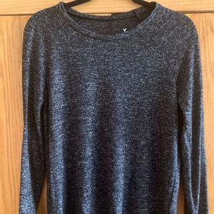 grey marled plush top